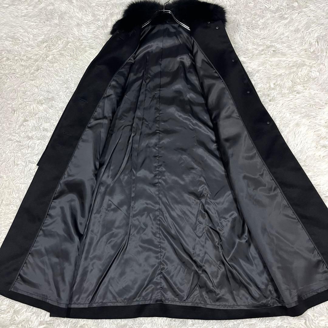 カシミヤ100％ロングコート S&Imprime フォックスファー サイズXL