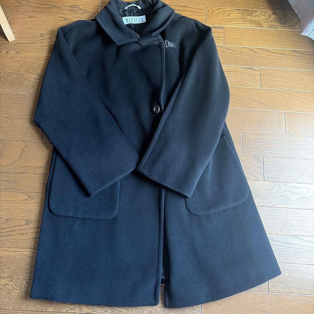 Max Mara MARELLAミドル丈ブラックコート