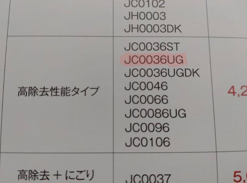 3個ーtakagi JC0036UG 浄水器カートリッジ