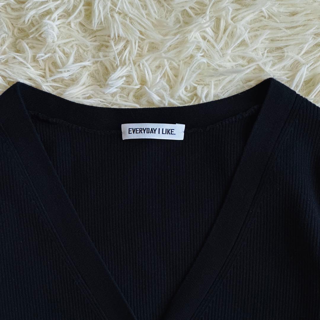 【極美品✨】EVERYDAY I LIKE. RIB Vネック カーディガン