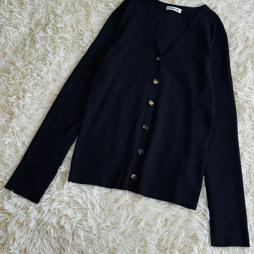 【極美品✨】EVERYDAY I LIKE. RIB Vネック カーディガン