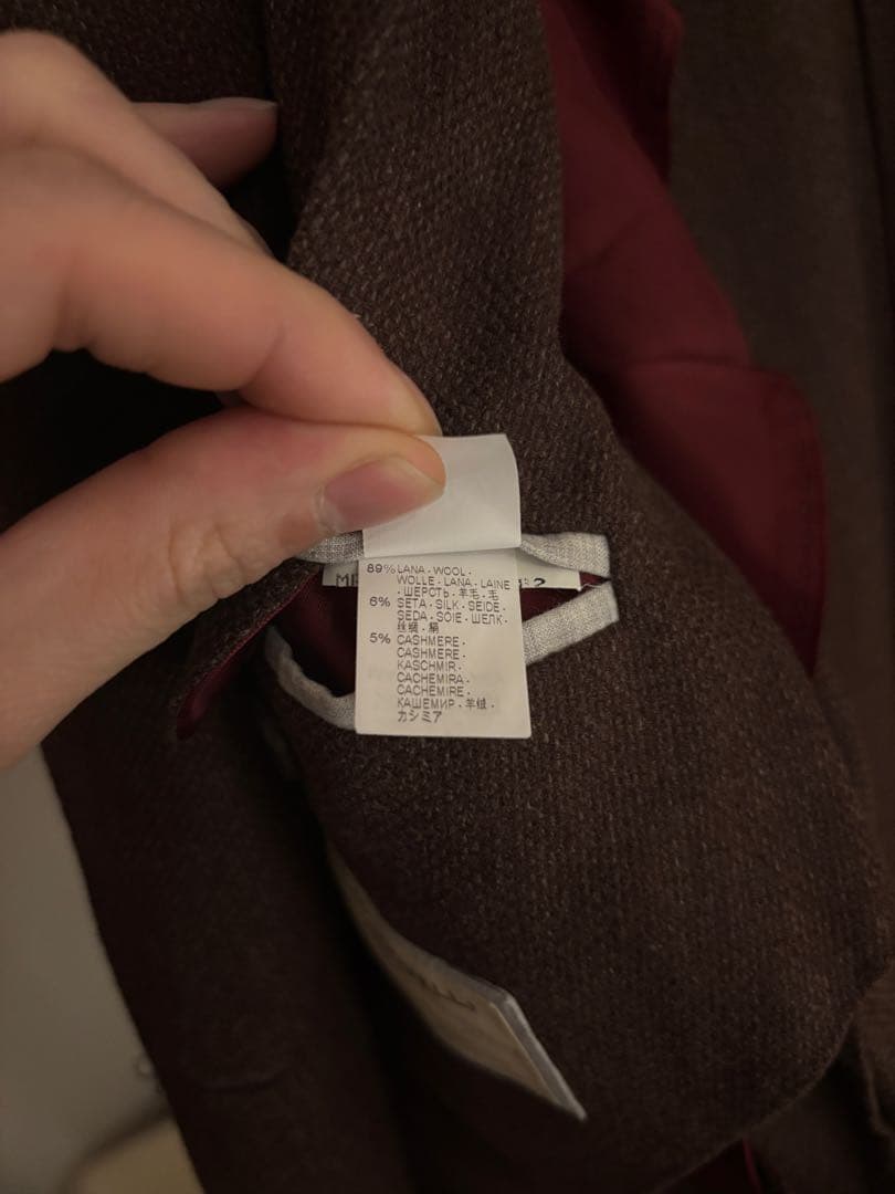 Brunello Cucinelli ウールカシミヤシルク　ダーブル 48