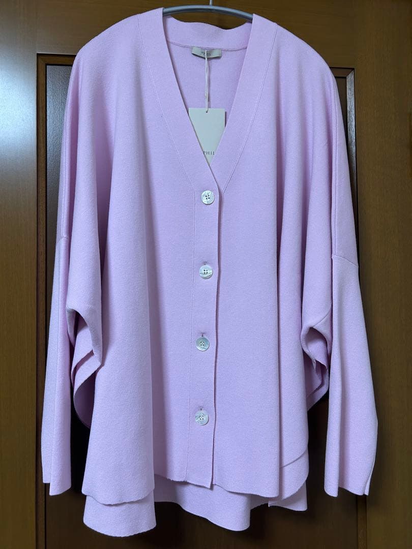 新品 タグ付き LE PHIL オーバーサイズラウンドヘムカーデ