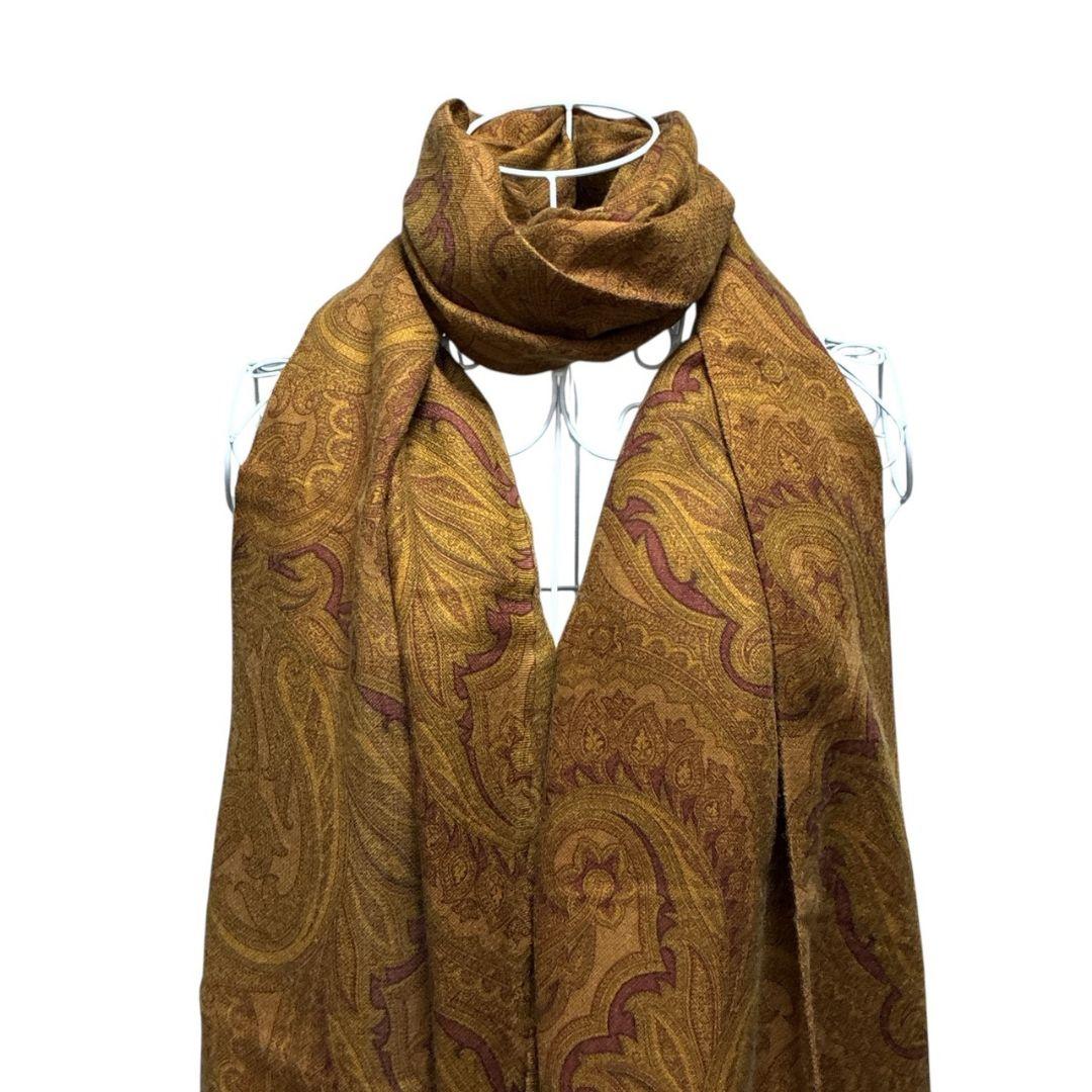 【極美品】ETRO エトロ カシミヤ×シルク イタリア 大判ストール スカーフ