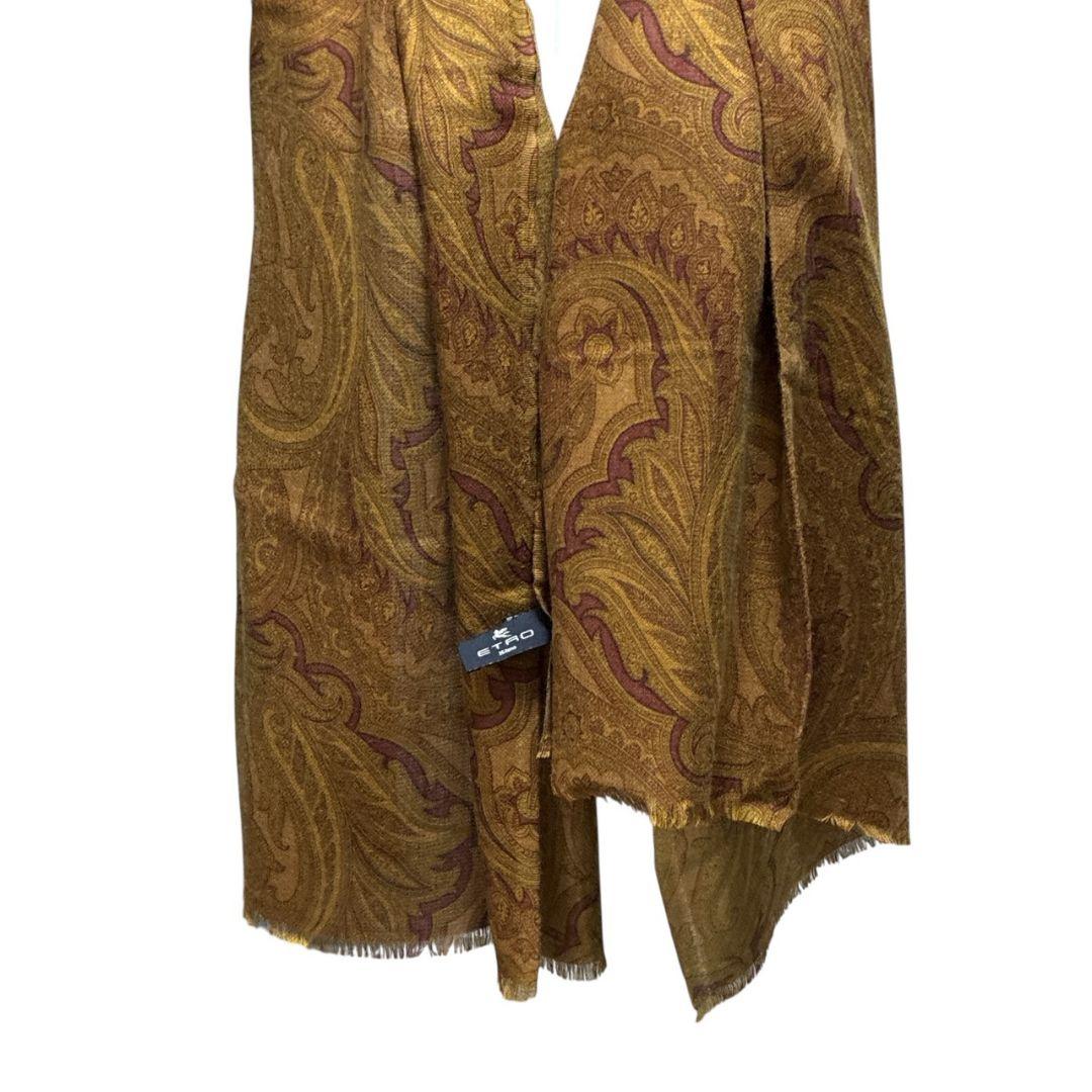 【極美品】ETRO エトロ カシミヤ×シルク イタリア 大判ストール スカーフ