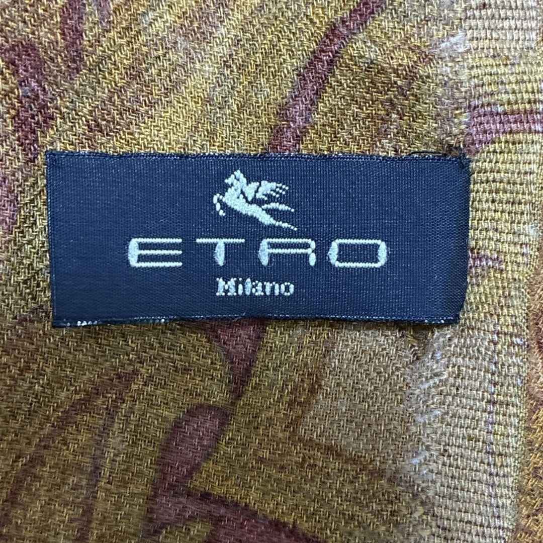 【極美品】ETRO エトロ カシミヤ×シルク イタリア 大判ストール スカーフ