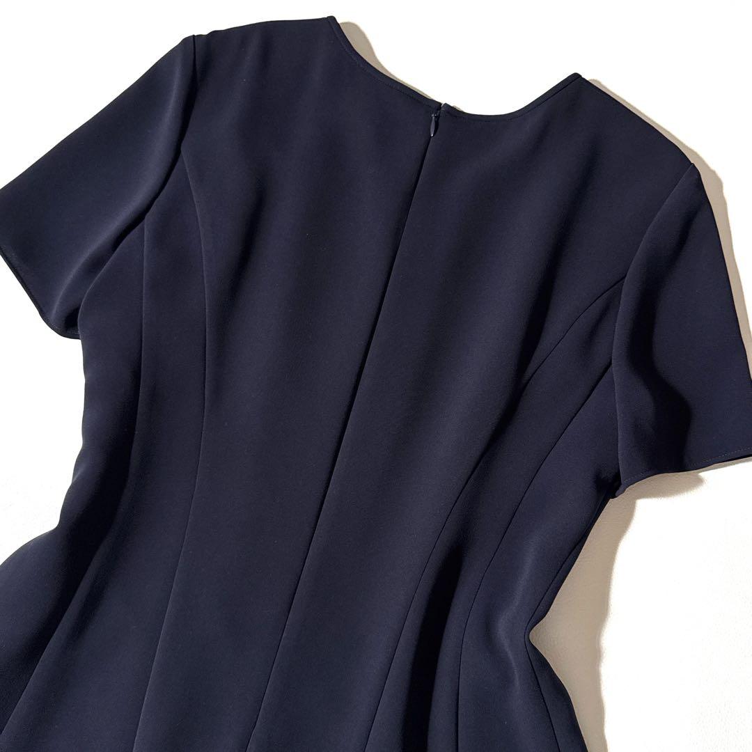 タグ付き 23ss セオリー ネイビー フレアワンピース セレモニー L XL