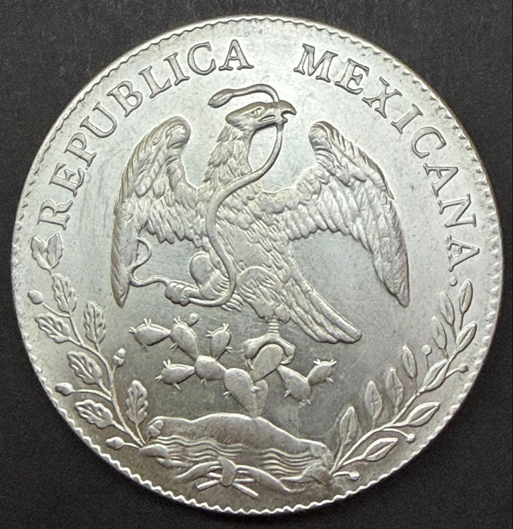 1881年メキシコ 本物8レアル銀貨★大型貿易銀