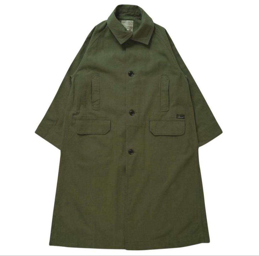 ⭐︎美品新品未使用⭐︎ゴーヘンプGOHEMP 麻混ヘリンボーンコットンロングコート