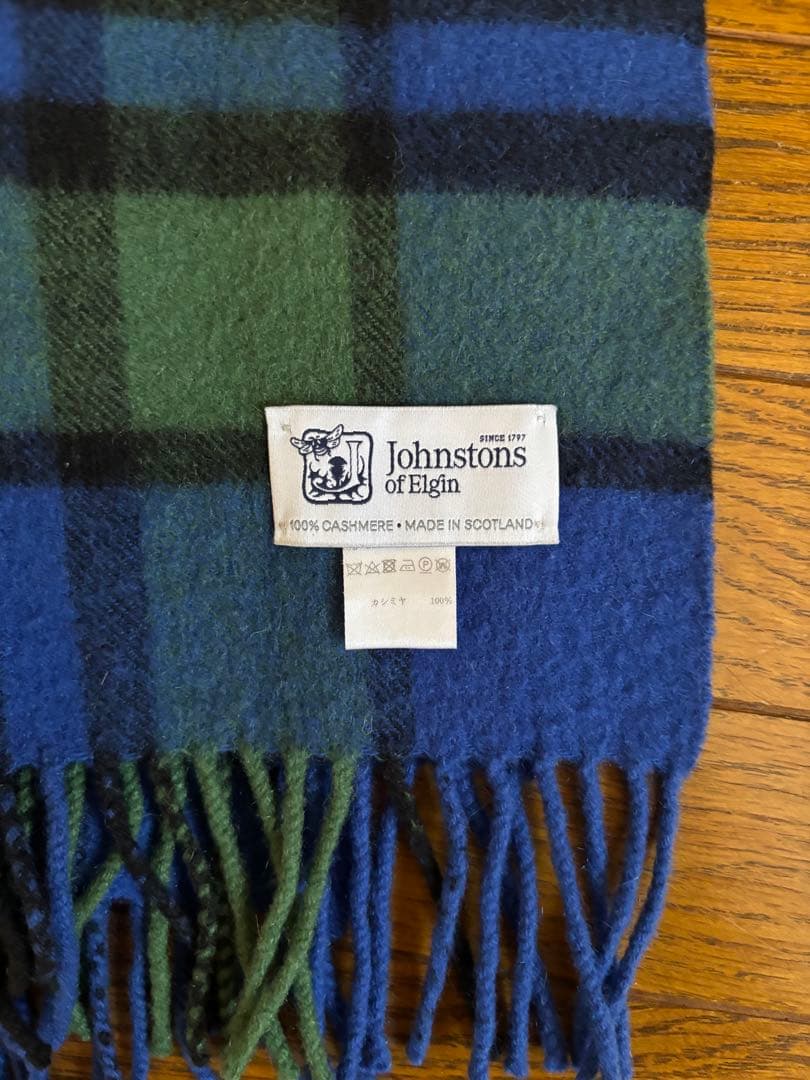 Johnstons of Elgin カシミヤ100％ マフラー スコットランド