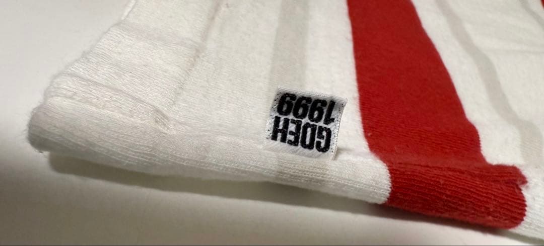 GoodEnoughボーダーロングスリーブTシャツ表記（L）