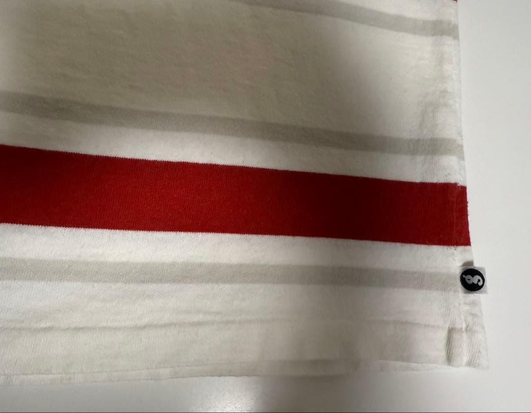 GoodEnoughボーダーロングスリーブTシャツ表記（L）
