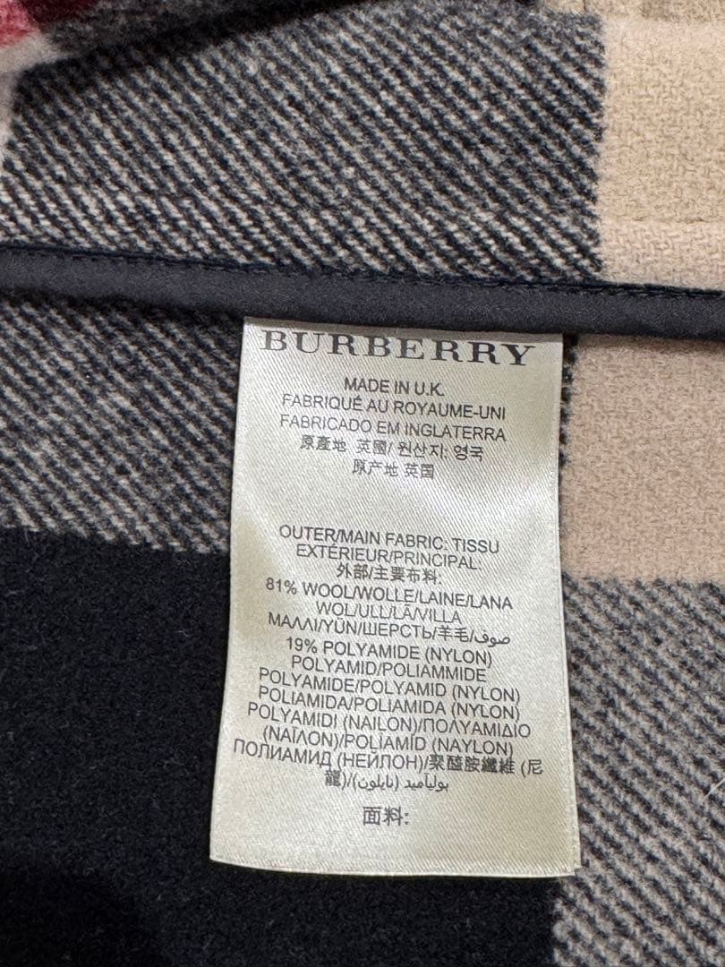 BURBERRY BRIT ダッフルコート ノバチェック ショート丈 XLサイズ