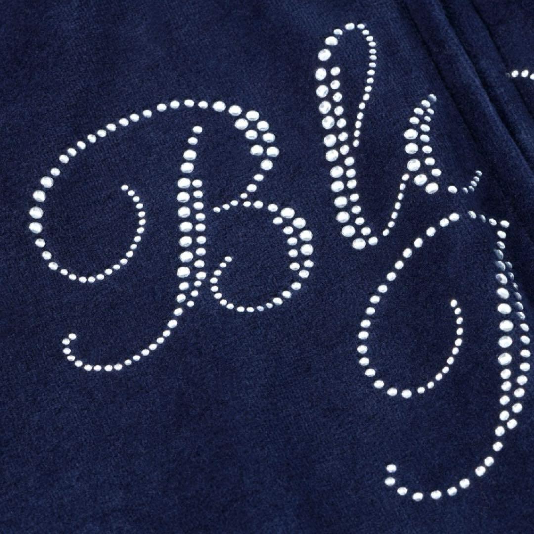 BLACKPINK ベロアジップアップフーディー （NAVY） Shortサイズ