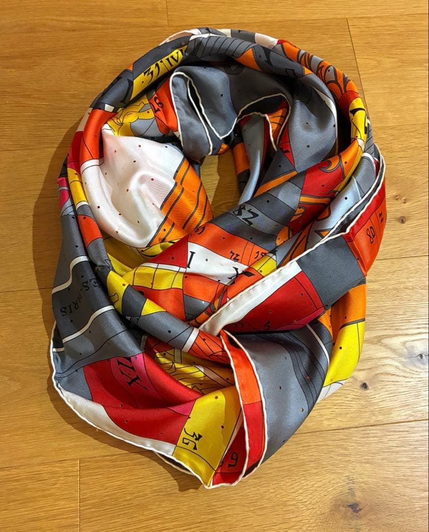 【エルメス】希少！シルク140スカーフレーザー加工×新たなる占星術