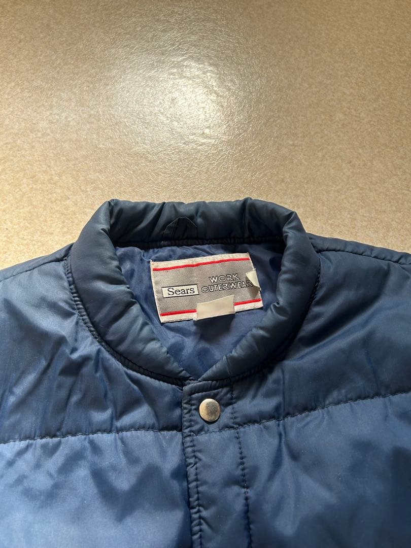 70s Sears ネイビー 中綿ベスト