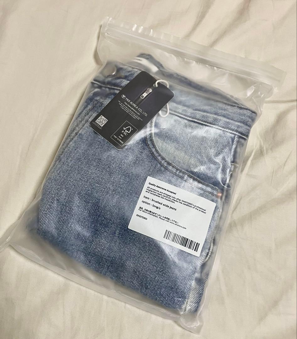 新品タグ付きOHOTORO brushed wide jeans long-S