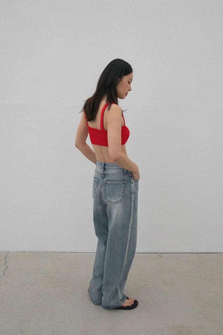 新品タグ付きOHOTORO brushed wide jeans long-S