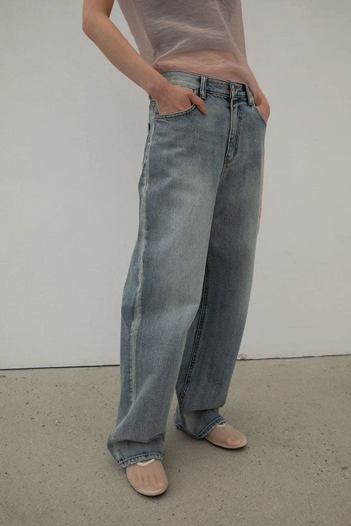 新品タグ付きOHOTORO brushed wide jeans long-S
