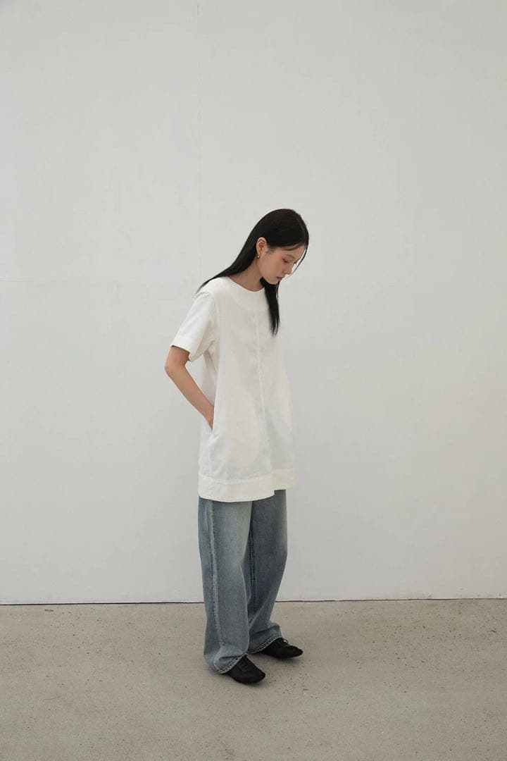 新品タグ付きOHOTORO brushed wide jeans long-S