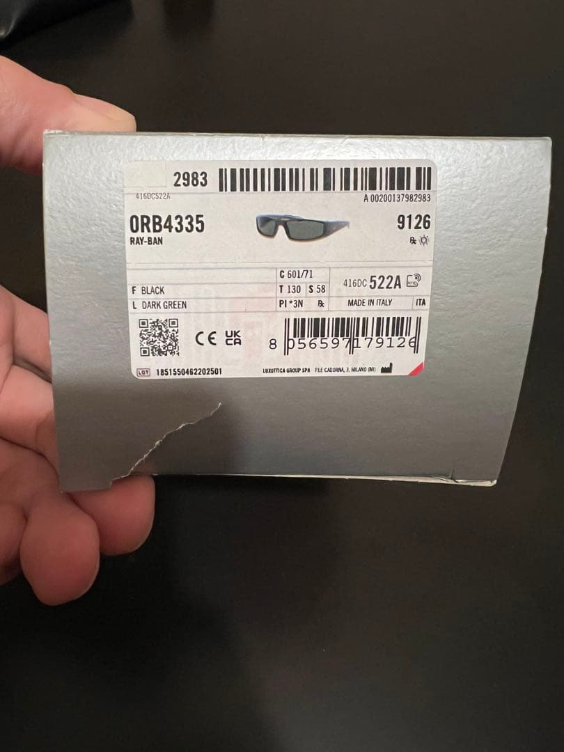 【未使用品】ray ban RB4335 3House着用
