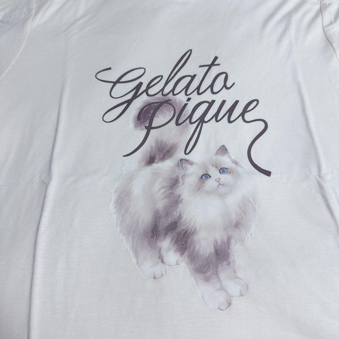 gelato pique ジェラートピケ CAT柄Tシャツ＆パンツ セットアップ