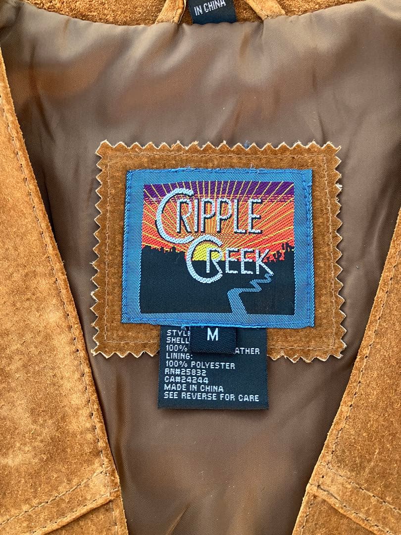 本革　CRIPPLE CREEK ブラウン ベスト M