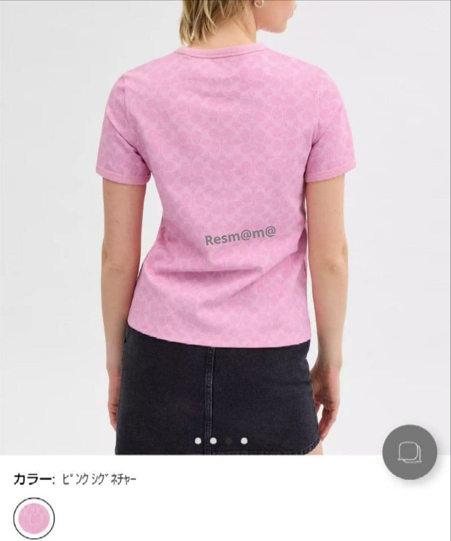 新品タグ付　COACH　コーチ　Tシャツ　オーガニックコットン　Sサイズ