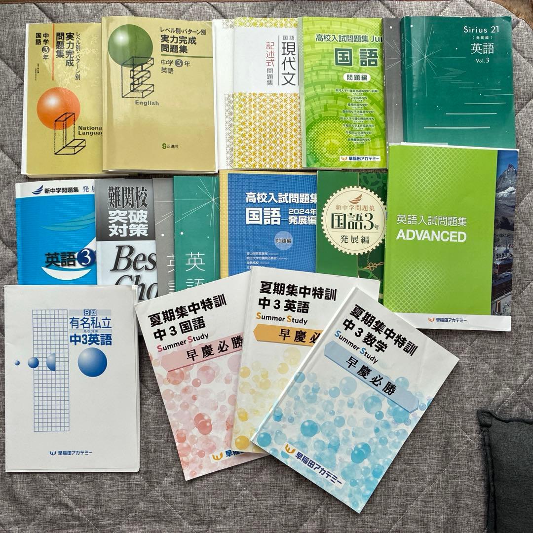 早稲田アカデミー　ExiV校　中学3年生　まとめ売り