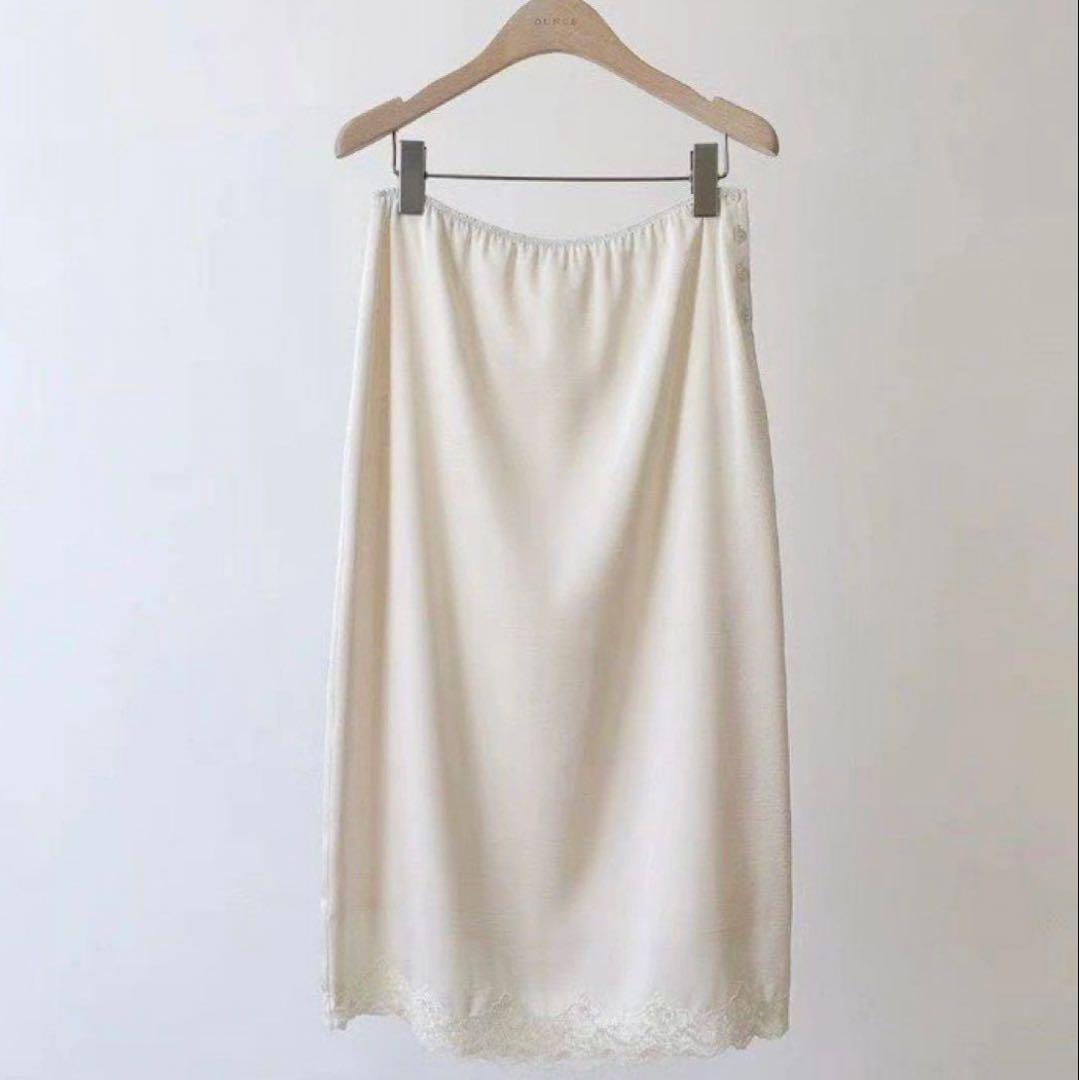本日18時まで値下げ OUNCE Moi lace skirt レーススカート