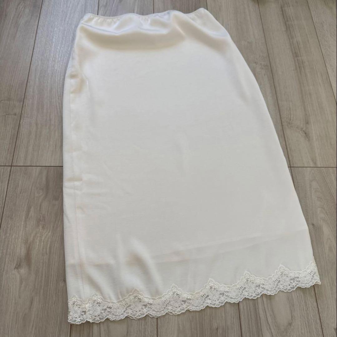 本日18時まで値下げ OUNCE Moi lace skirt レーススカート