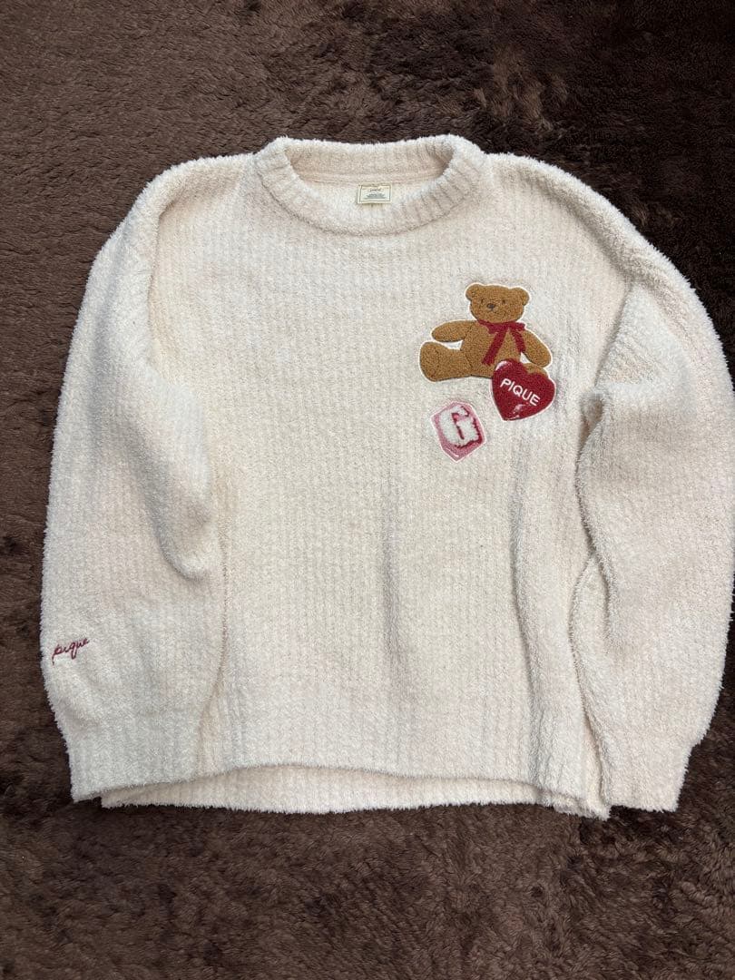 ジェラートピケ★クマ刺繍ルームウェアセット