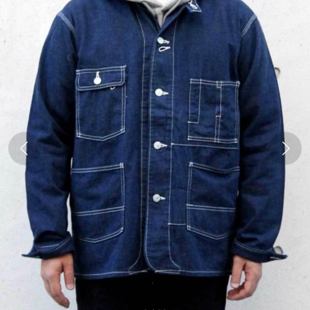 Denime ドゥニーム デニムカバーオール バンドカラー ワークジャケット L