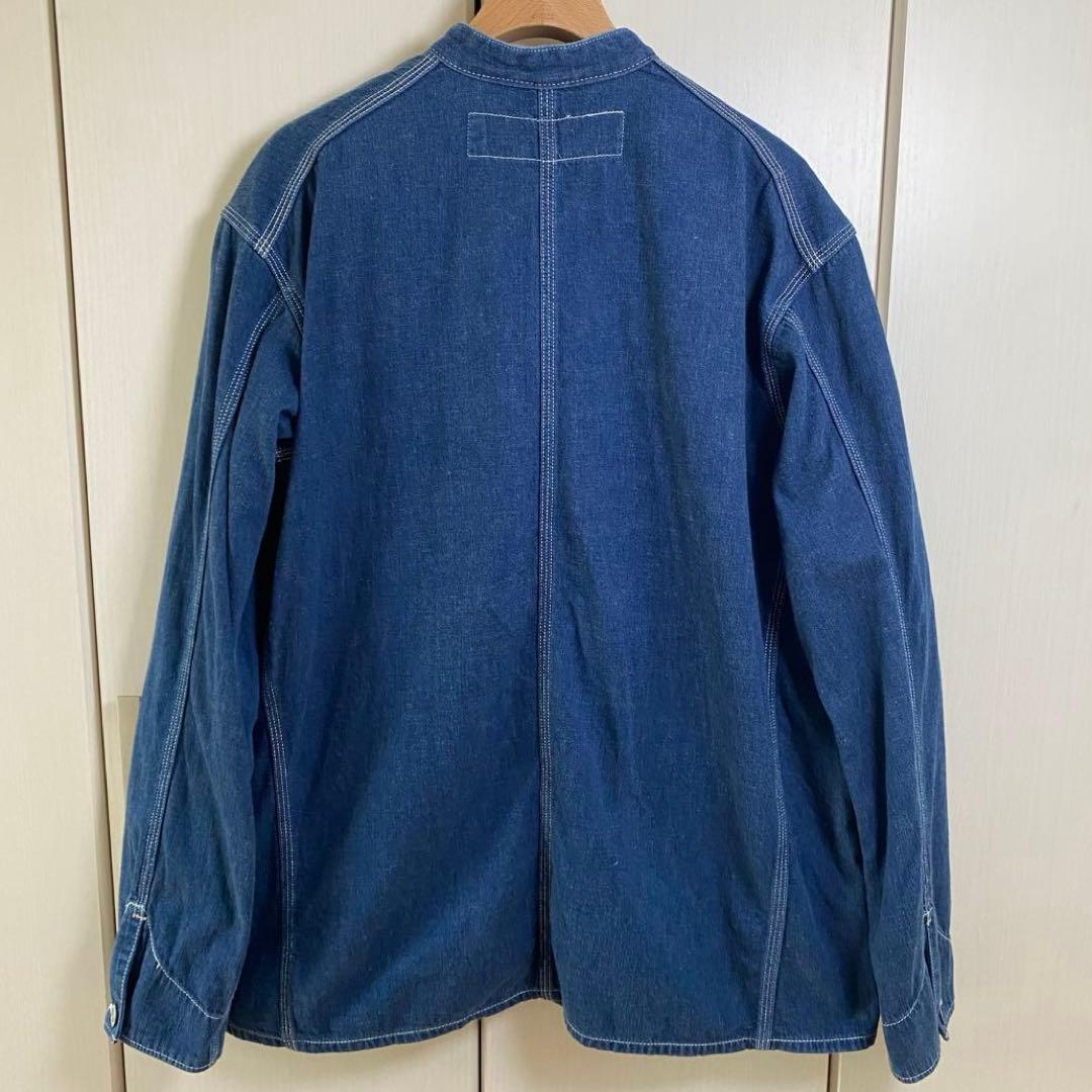 Denime ドゥニーム デニムカバーオール バンドカラー ワークジャケット L