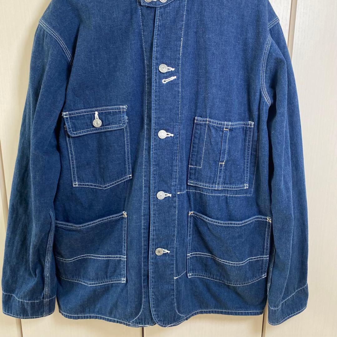 Denime ドゥニーム デニムカバーオール バンドカラー ワークジャケット L