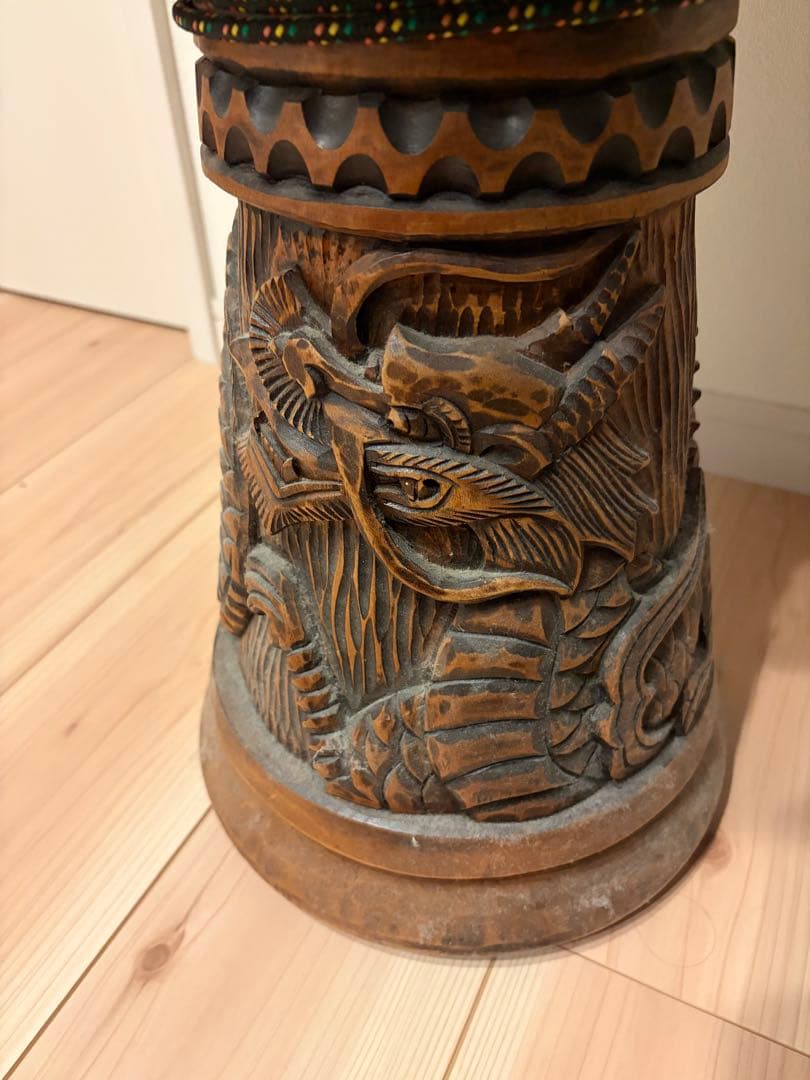 ジャンベ　アフリカ民芸楽器　打楽器　大型 高さ71cm打面31cm