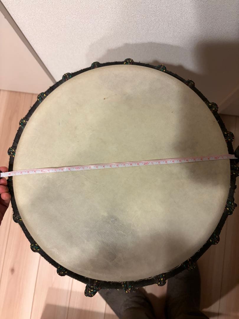 ジャンベ　アフリカ民芸楽器　打楽器　大型 高さ71cm打面31cm