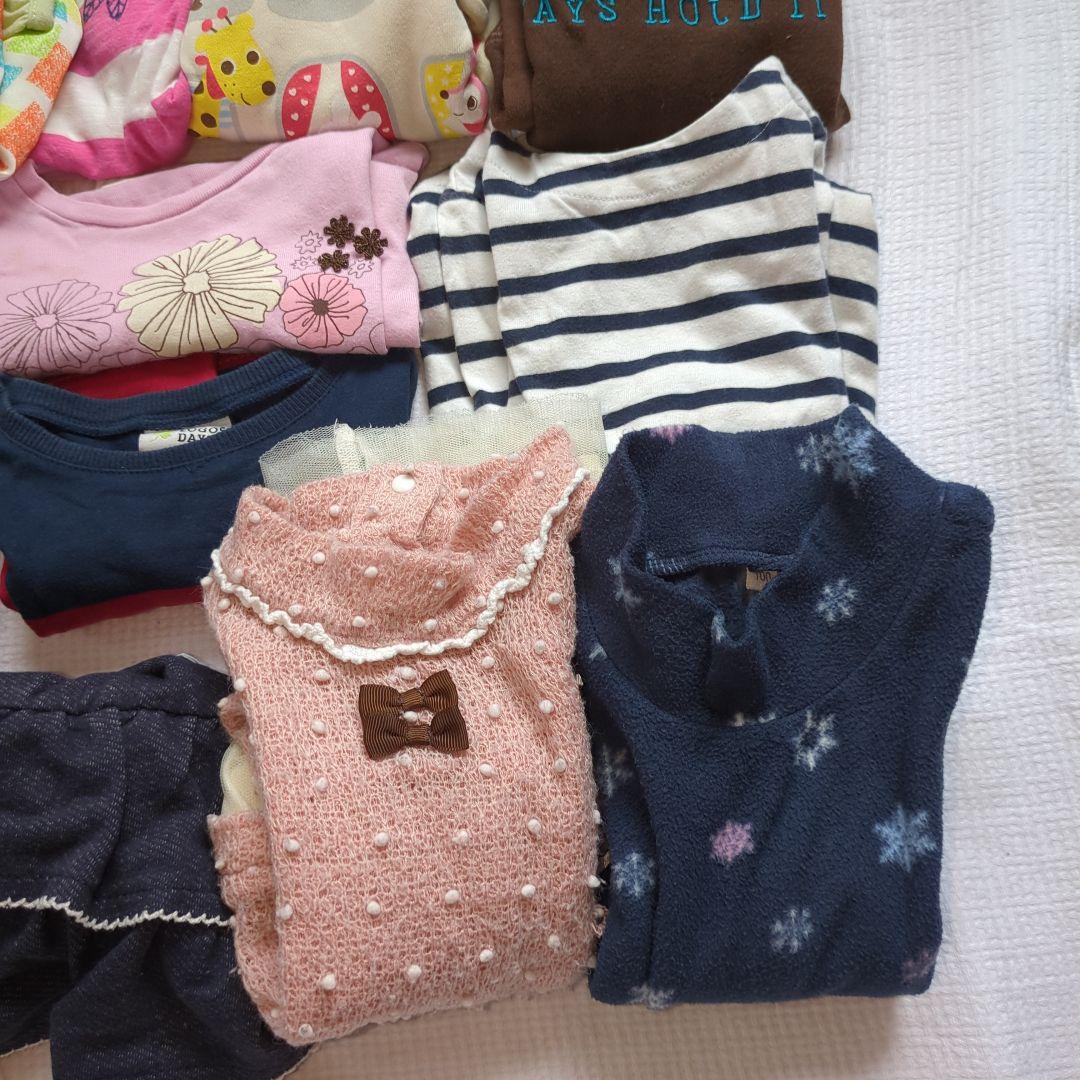 まとめ売り　秋冬春　子供服 女の子100cm 32着　保育園お着替え