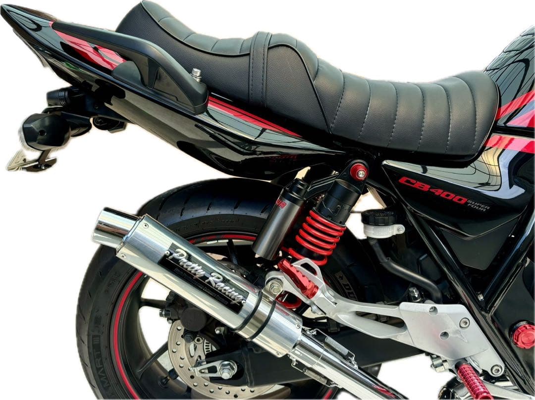 黒レザー タックロールシート ホンダ CB400SF SB NC39 NC42