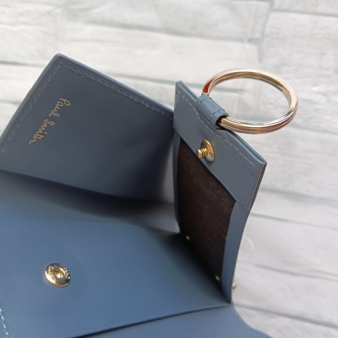 PaulSmith キーケース ブルーグレー レイヤードST BPS173