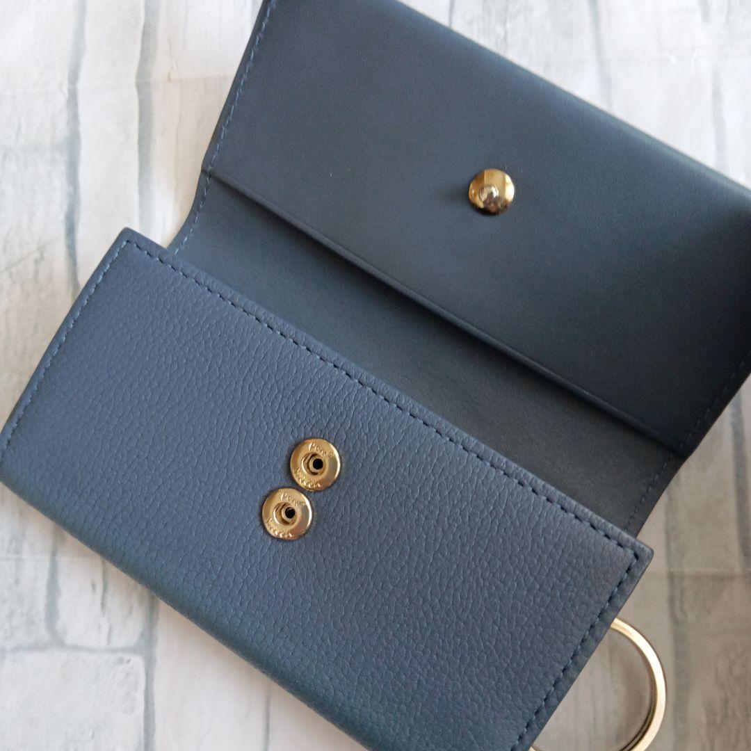 PaulSmith キーケース ブルーグレー レイヤードST BPS173