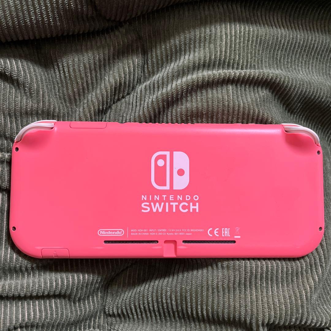 Nintendo Switch Lite ピンク 猫キャップ付き
