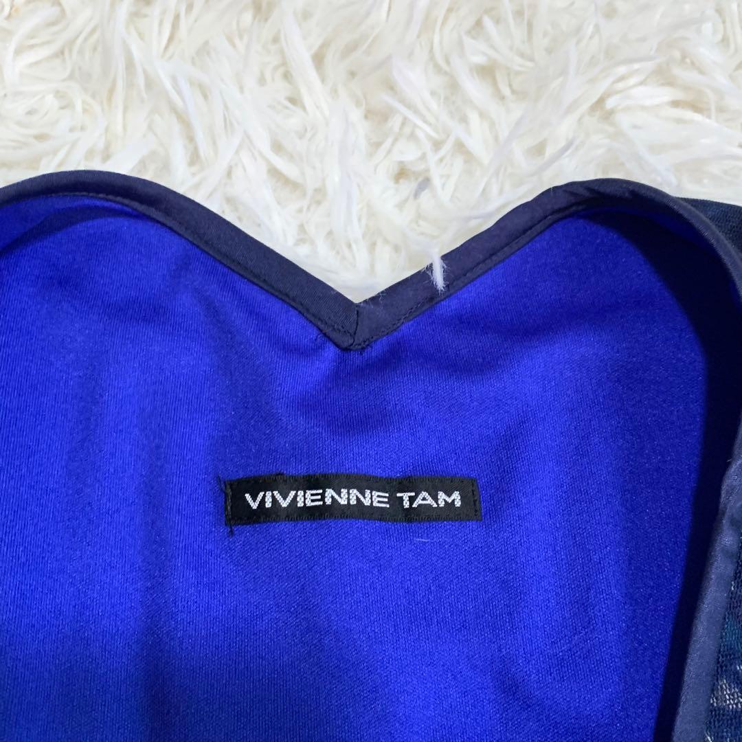 ★美品★VIVIENNE TAM 龍柄　Aラインワンピース　ブルー