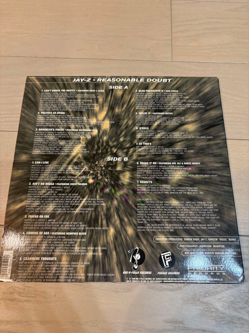 JAY-Z reasonable doubt 2LP USオリジナル盤