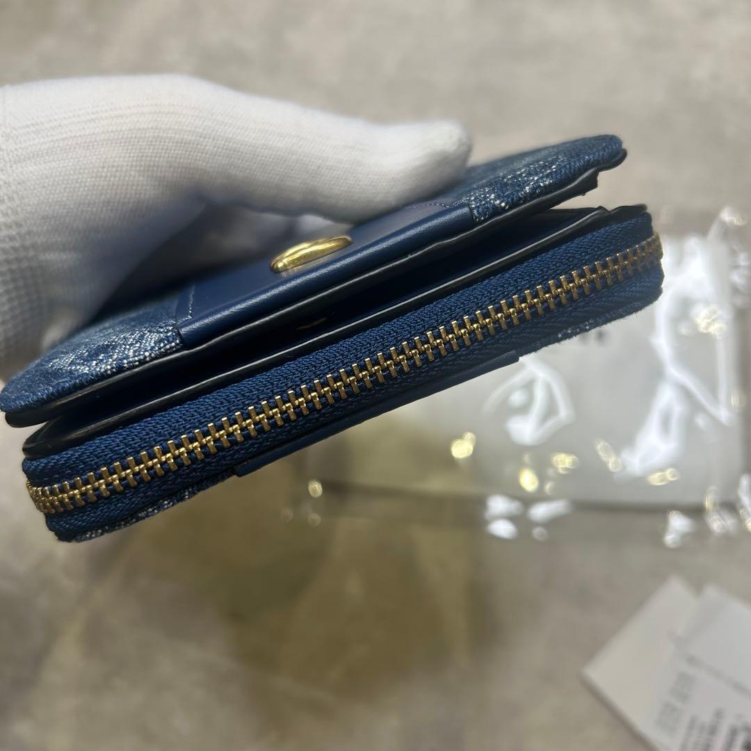 新品未使用✨コーチ COACH 馬車 タビー キャリッジ デニム　折り財布