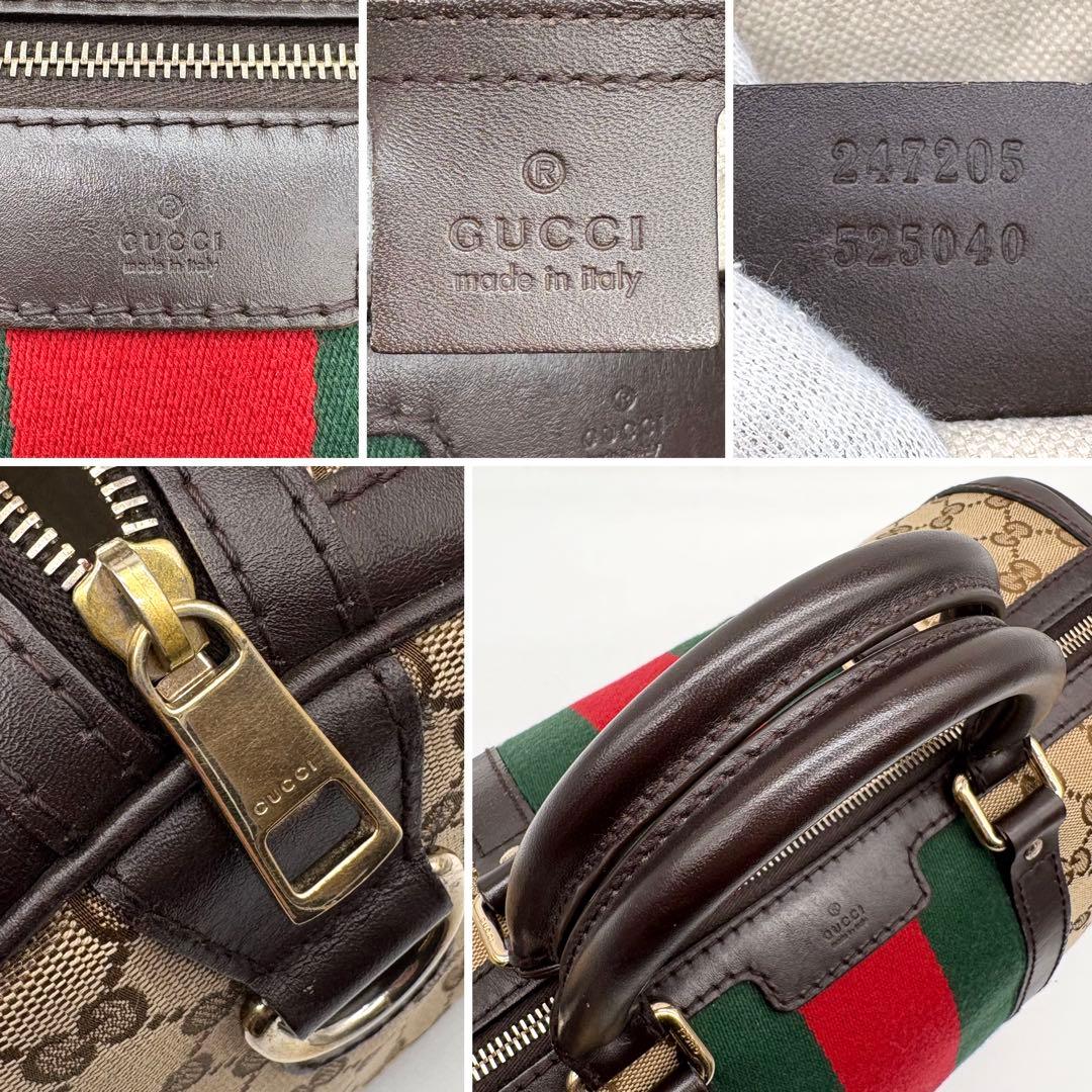 【極美品】GUCCI ボストンバッグ GGキャンバス シェリーライン 2way