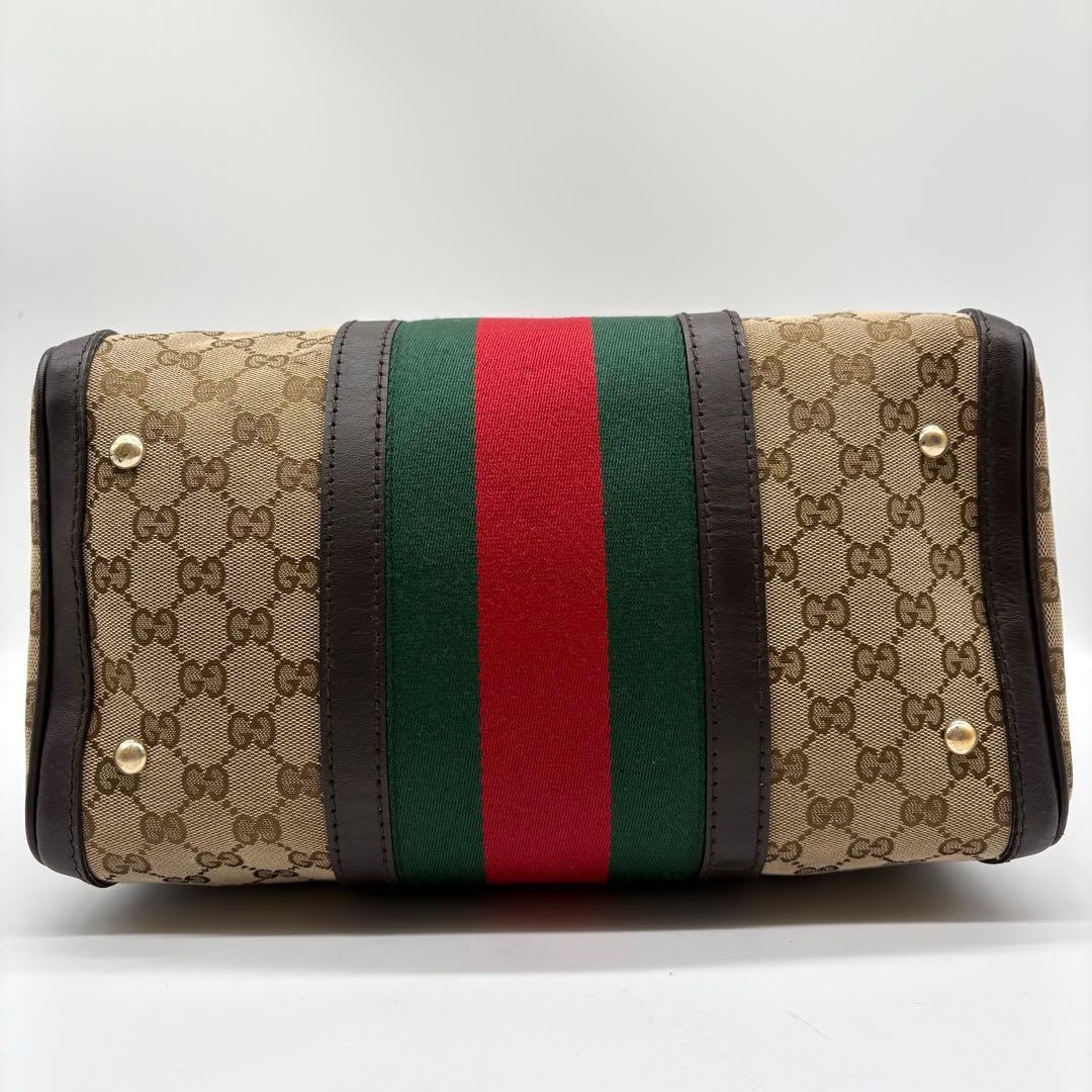 【極美品】GUCCI ボストンバッグ GGキャンバス シェリーライン 2way