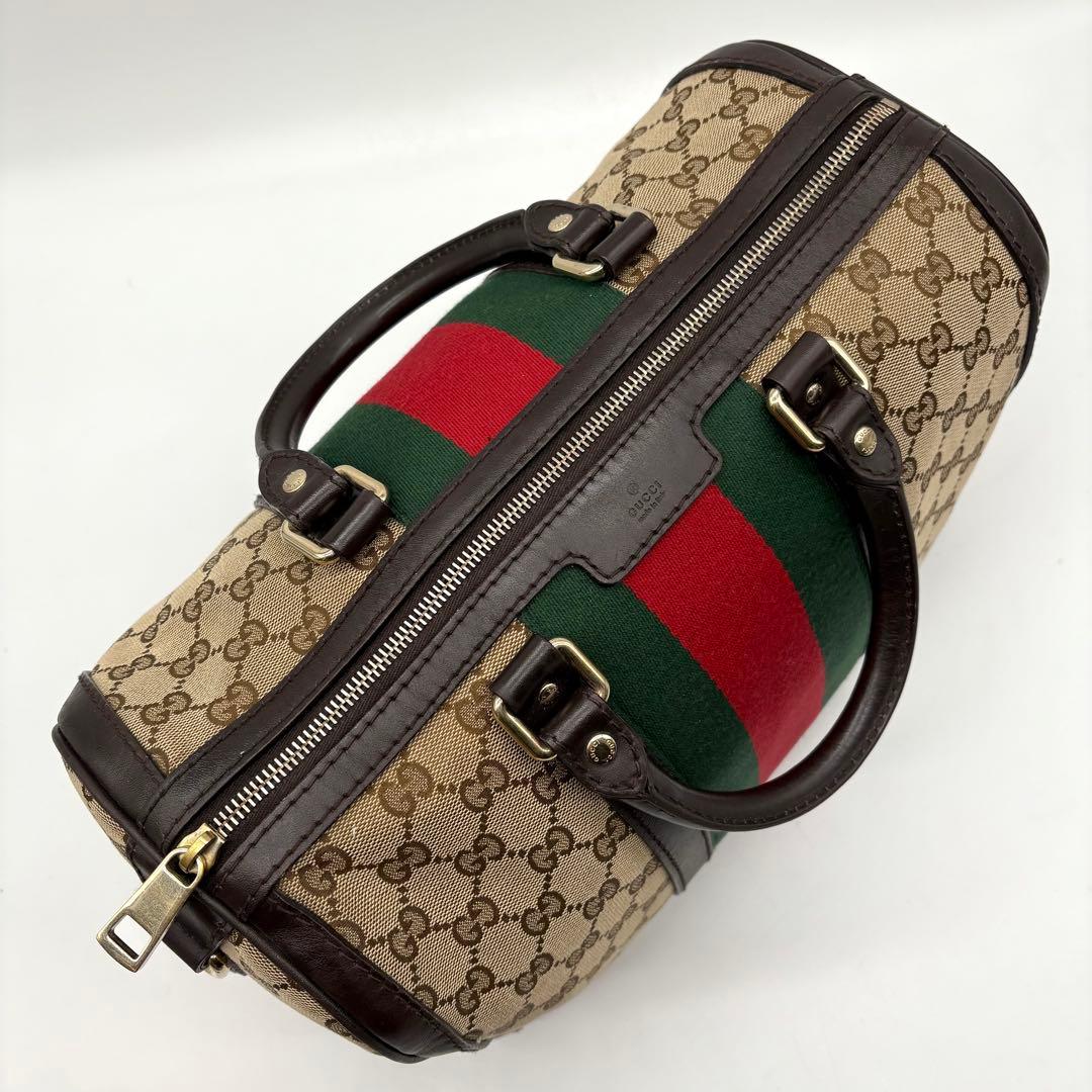 【極美品】GUCCI ボストンバッグ GGキャンバス シェリーライン 2way