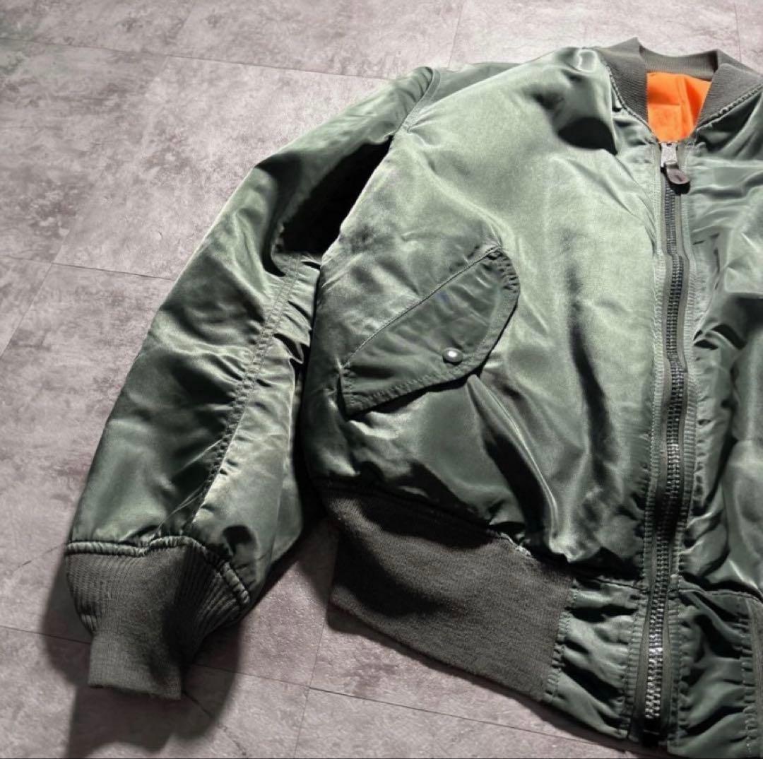 90s USA製　濃緑　alpha ma-1 reversible jkt