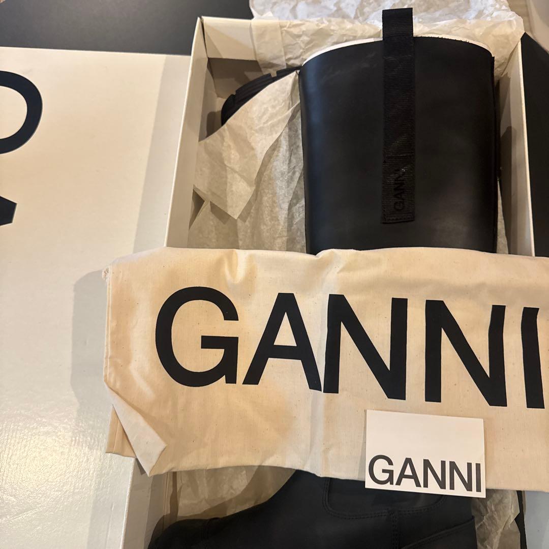 GANNI ブラック ロングブーツ　37サイズ